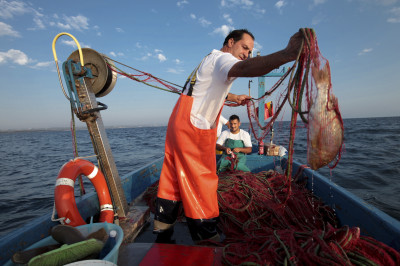 Pescatore della riserva Torre Guaceto